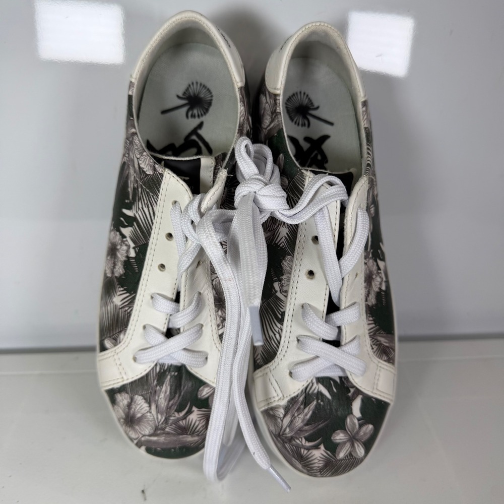 OTBT‎ Women's Floral Print Lace Up Court Sneakers Botanical Pattern Shoes Sz 5.5